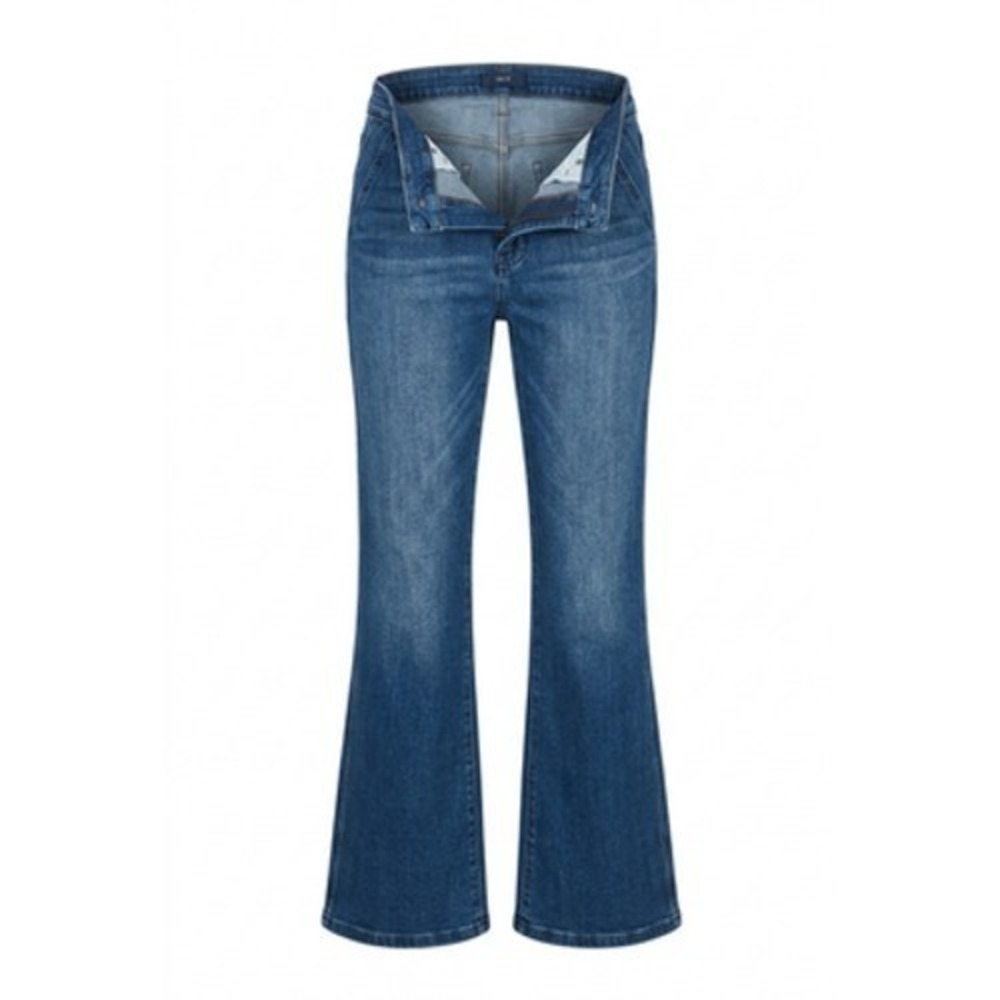 Kancan Jeans Women 5/26 Blue Mid Rise Slim Flare Stretch Denim Medium Wash
